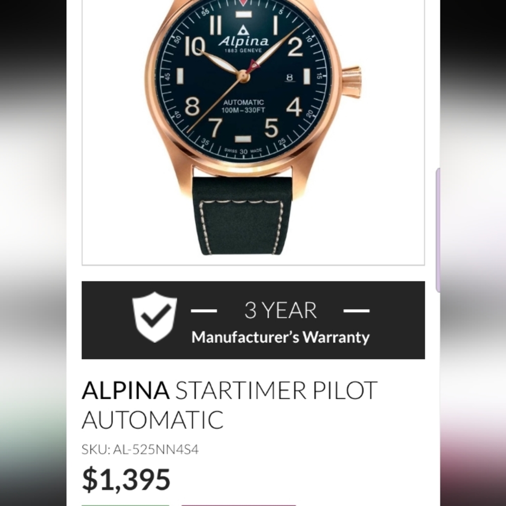 Alpina starting pilot automatic
